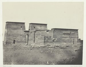 努比亚Dakkeh古Pselcis庙，184951年，1852年印刷。 作者 马克西姆·杜营
