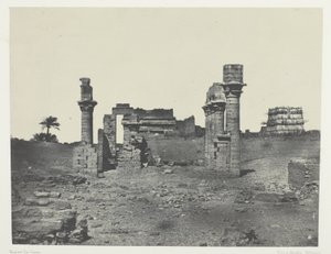 赫尔蒙蒂斯神庙，上埃及，图版 63，选自 "Egypte, Nubie, Palestine et Syrie "画册（1852 年） 作者 马克西姆·杜营
