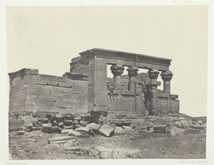 德波德神庙，《安东尼奥斯的行程》的Parembol，努比亚，184951年，1852年印刷。 作者 马克西姆·杜营