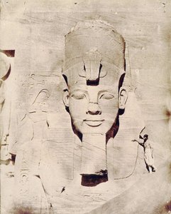 与福楼拜一起去埃及旅行，照片由Maxime Du Camp拍摄。阿布辛贝勒的巨像（Abu Simbel）。