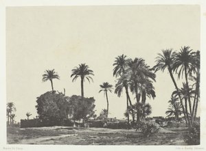 上埃及的哈马梅村，184951年，1852年印刷。 作者 马克西姆·杜营