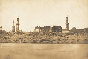 1849-50年，尼罗河洪水使Girgeh和海岸线消失的景色。 作者 马克西姆·杜营