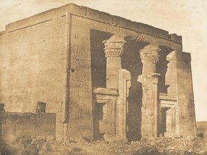 1850年4月5日，Dakkeh Pselcis神庙的正门外景。 作者 马克西姆·杜营