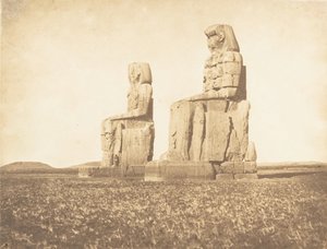 底比斯阿米诺菲姆的两个巨像，1849-50。
