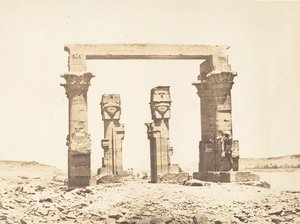 1850年4月9日，卡达西神庙的景色。 作者 马克西姆·杜营