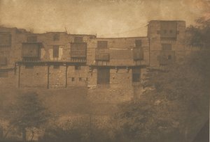 1849年12月至1850年1月，从开罗市法郎区的一个花园拍摄的景色。 作者 马克西姆·杜营