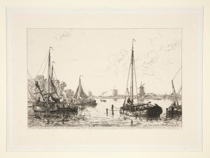 A Zaandam, Hollande (At Zaandam, Holland) 作者 马克西姆·拉兰（Maxim Lalanne）