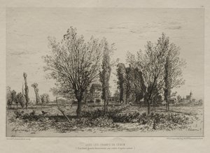 1876年在塞农田野上。 作者 马克西姆·拉兰（Maxim Lalanne）
