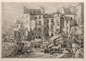 1862年在巴黎拆除旧房子。