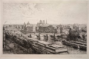 从卢浮宫眺望，1882年。 作者 马克西姆·拉兰（Maxim Lalanne）