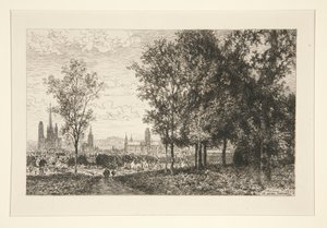Vue de Rouen（鲁昂景观） 作者 马克西姆·拉兰（Maxim Lalanne）