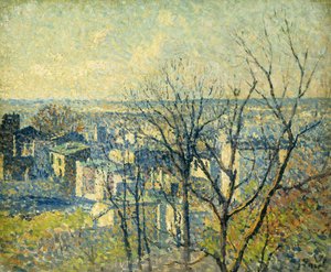 从屋顶；在屋顶上，1890-195年 作者 马克西米利安·卢斯（Maximilien Luce）