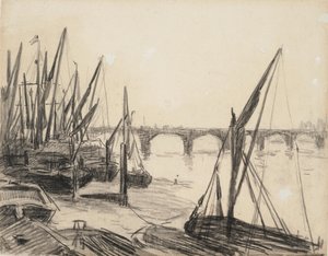 沃克斯豪尔大桥泰晤士河 作者 马克西米利安·卢斯（Maximilien Luce）