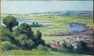 翁弗勒尔的视图 作者 马克西米利安·卢斯（Maximilien Luce）