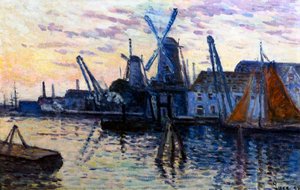 荷兰的风车，1908年 作者 马克西米利安·卢斯（Maximilien Luce）