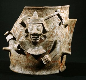 香炉，来自危地马拉伊西姆切，后古典时期（900-1521）（陶器）。 作者 玛雅玛雅人