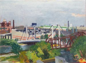 西望北支，2014 年（布面油画） 作者 梅根·威廉姆森