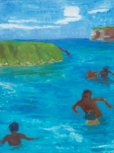 水中六人，2017（布面油画） 作者 梅根·威廉姆森