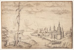 有小镇的风景 作者 梅尔基奥尔（Melchior Lorck）