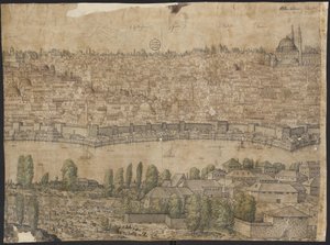 君士坦丁堡展望，第 14 张，梅尔基奥尔·洛克，1559 年 作者 梅尔基奥尔（Melchior Lorck）