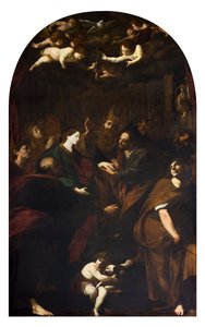 圣母玛利亚的婚礼 梅尔基奥雷-杰拉尔迪尼（1607-1668 年）的绘画作品 1629-1632 私人收藏 作者 Melchiorre Gherardini