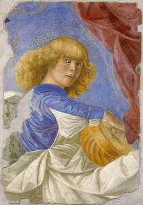天使在做音乐。约于1480年 作者 Melozzo da Forli