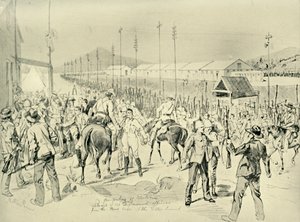 比勒陀利亚占领：1901年英国军官获释。 作者 梅尔顿·普里尔