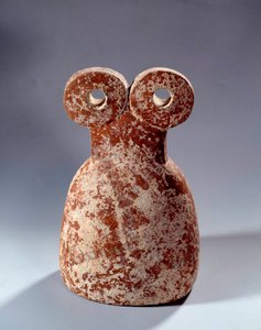 美索不达米亚：具有赤陶眼睛的偶像。 公元前 3300-3000 年。 Sun 0,27 m 巴黎, 卢浮宫 作者 美索不达米亚学校
