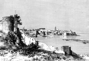 拉巴特（Rabat）和摩洛哥Bu-Regrag河的河口，1895年。