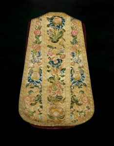 约1730年的牧师袍（纺织）。 作者 墨西哥学校