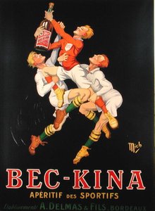 法国开胃酒 "Bec-Kina "的广告海报