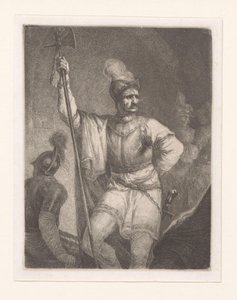持戟戴盔的士兵
Michał Płoński（系列名称）的 14 幅蚀刻版画 作者 米哈乌·普沃斯基