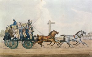 到达舞台的尽头，由J. Harris雕刻，1856年