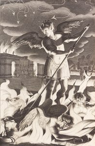 约翰·弥尔顿失乐园的插图，1688年。 作者 迈克尔·伯格斯