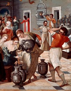 迦纳之婚》（布面油画），详图 作者 迈克尔·达马西诺斯（Michael Damaskinos）