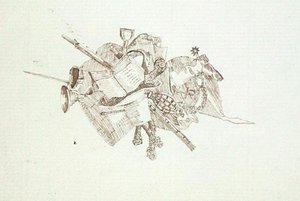 来自迈克尔-法拉第剪贴簿的图画（纸上笔墨）。 作者 迈克尔·法拉第