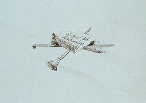 来自迈克尔-法拉第剪贴簿的图画（纸上笔墨）。 作者 迈克尔·法拉第