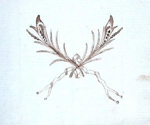 来自迈克尔-法拉第剪贴簿的图画（纸上笔墨）。 作者 迈克尔·法拉第