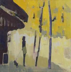 塞纳河畔的散步》，2015 年（亚麻布油画）