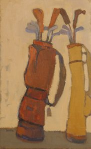 更衣室》，2015 年（亚麻布油画）
