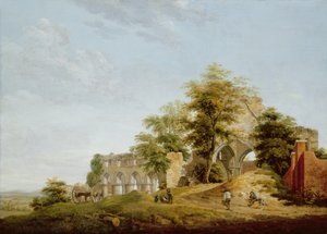 Buildwas修道院的废墟，1770年