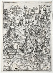 Der Schatzbehalter：摩西，法老发现，1491年。 作者 迈克尔·沃尔吉姆特