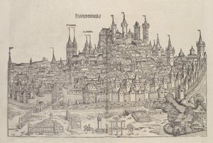 纽伦堡，1493年。 作者 威廉·普莱登沃夫