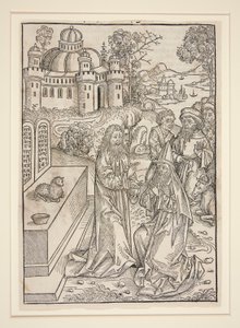 斯蒂芬-弗里多林《Der Schatzbehalter》（纽伦堡：安东-科贝格尔，1491 年）中的一页 作者 迈克尔·沃尔吉姆特