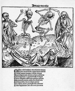 Danse Macabre，来自&39;Liber Chronicarum&39;的插图，来自Hartmann Schedel（1440-1514）纽伦堡，出版于1493年