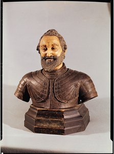 亨利四世的半身像（1553-1610）（蜡和石头） 作者 Michel Bourdin