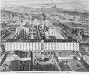 现在的巴黎Fernand Widal医院，来自&39;Le Monde Illustre&39;，1867年的插图