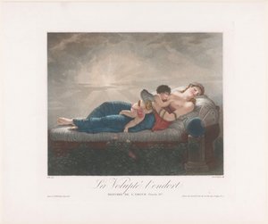 欲（Voluptas）和爱（Amor）的化身，睡在床上
La Volupté l