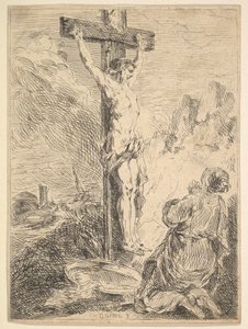 玛丽·抹大拉的马利亚（Mary Magdalene）在十字架的脚下祈祷，1720-183年。