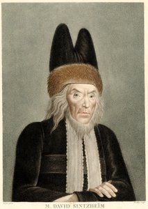 大卫·辛茨海姆（David Sintzheim）的肖像1745-1812，1800年代。